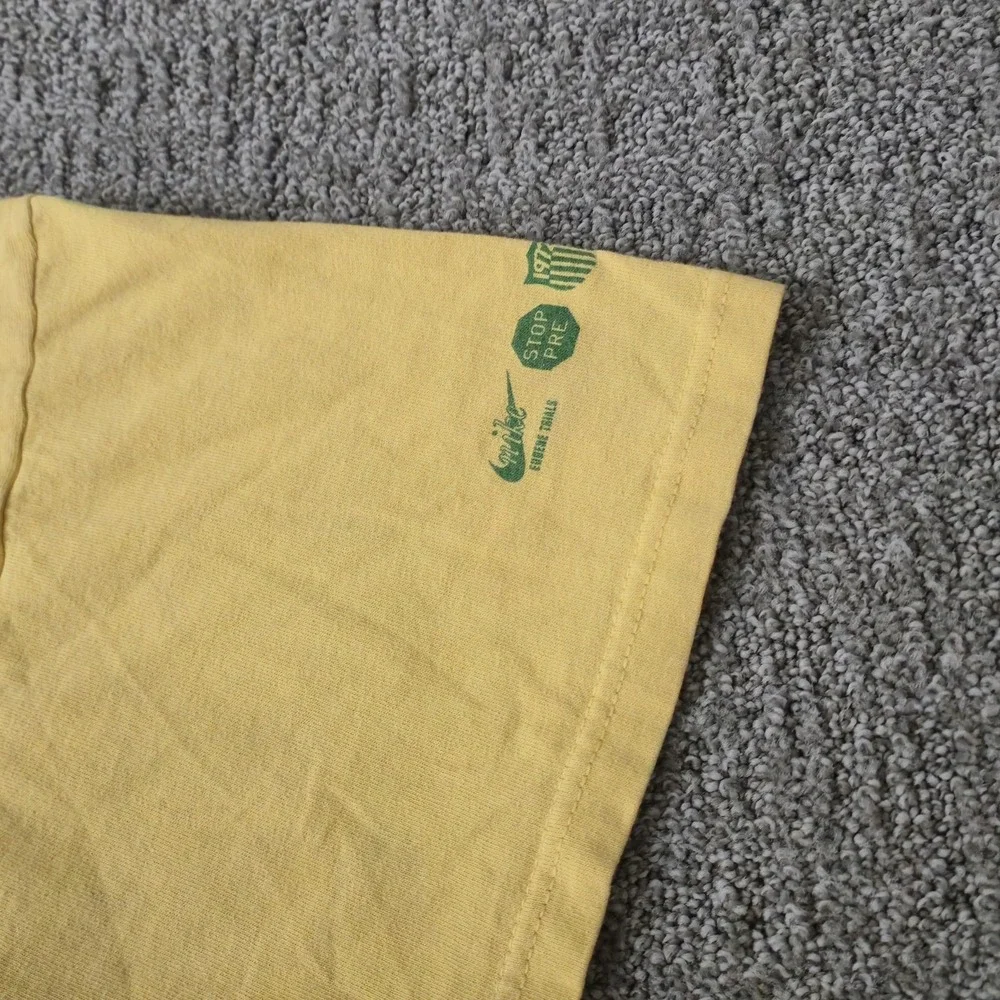 Vintage Nike Pre Lives Running Marathon Shirt Steve Prefontaine Yellow Size M